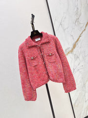 Sakura-pink knit cardigan