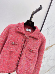 Sakura-pink knit cardigan
