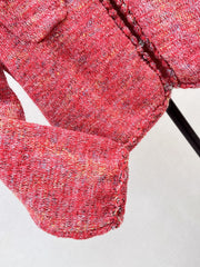Sakura-pink knit cardigan