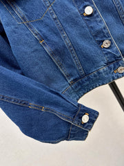 Vintage-style blue denim jacket
