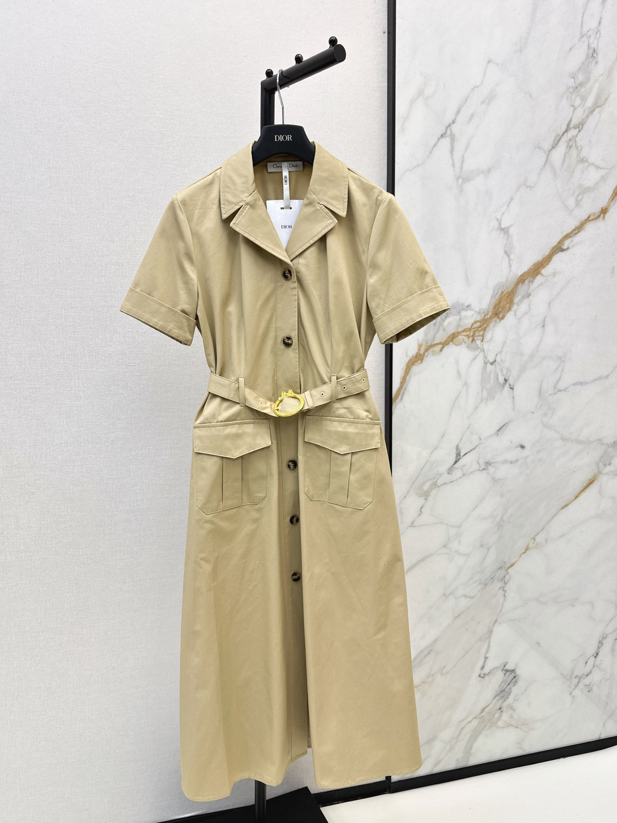 Long Dress with Dual-Pocket Detail