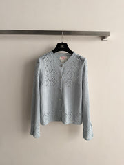 Early-Autumn Openwork Cardigan