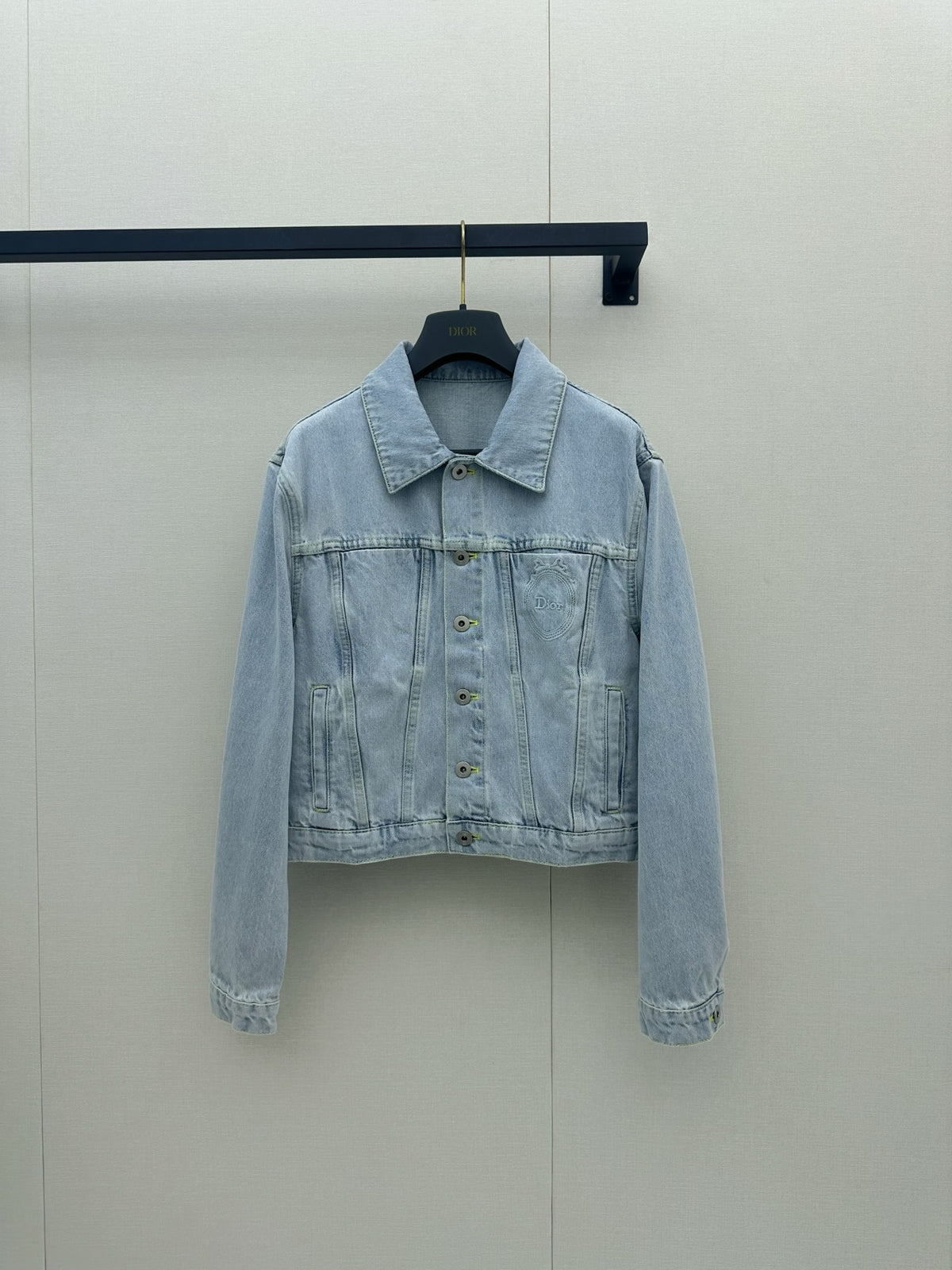 Embroidered Collar Denim Jacket