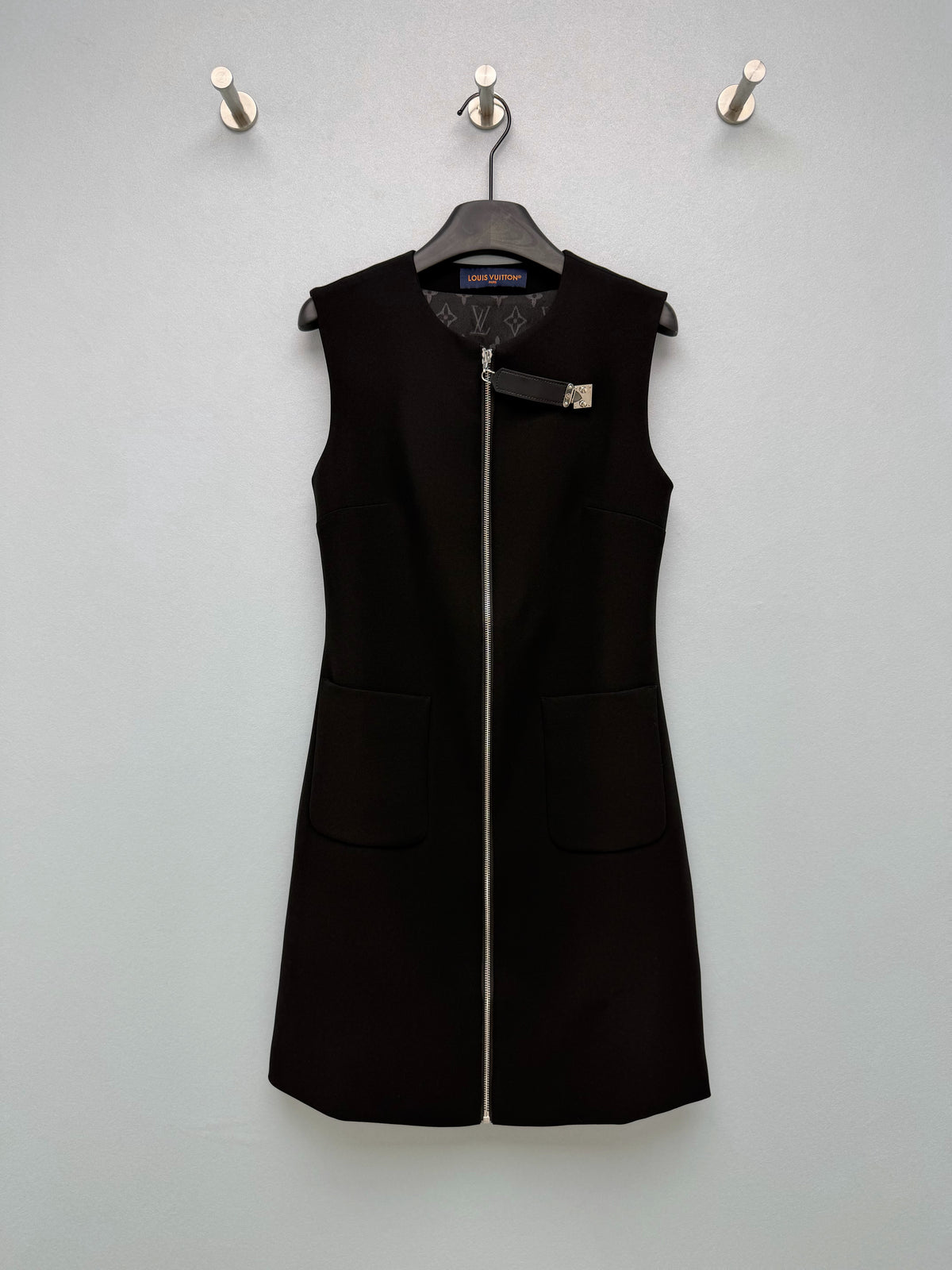 Sleeveless Little Black Dress with Lock Detail