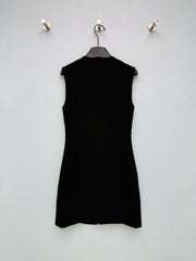 Sleeveless Little Black Dress with Lock Detail