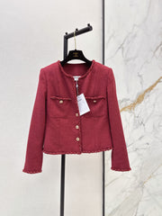 Sophisticated Knit Crew-Neck Jacket