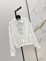 Striped Shirt with Badge Detail