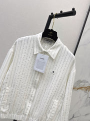 Striped Shirt with Badge Detail