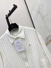 Striped Shirt with Badge Detail