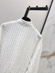 Striped Shirt with Badge Detail