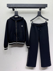 Casual Hooded Sweatshirt Set