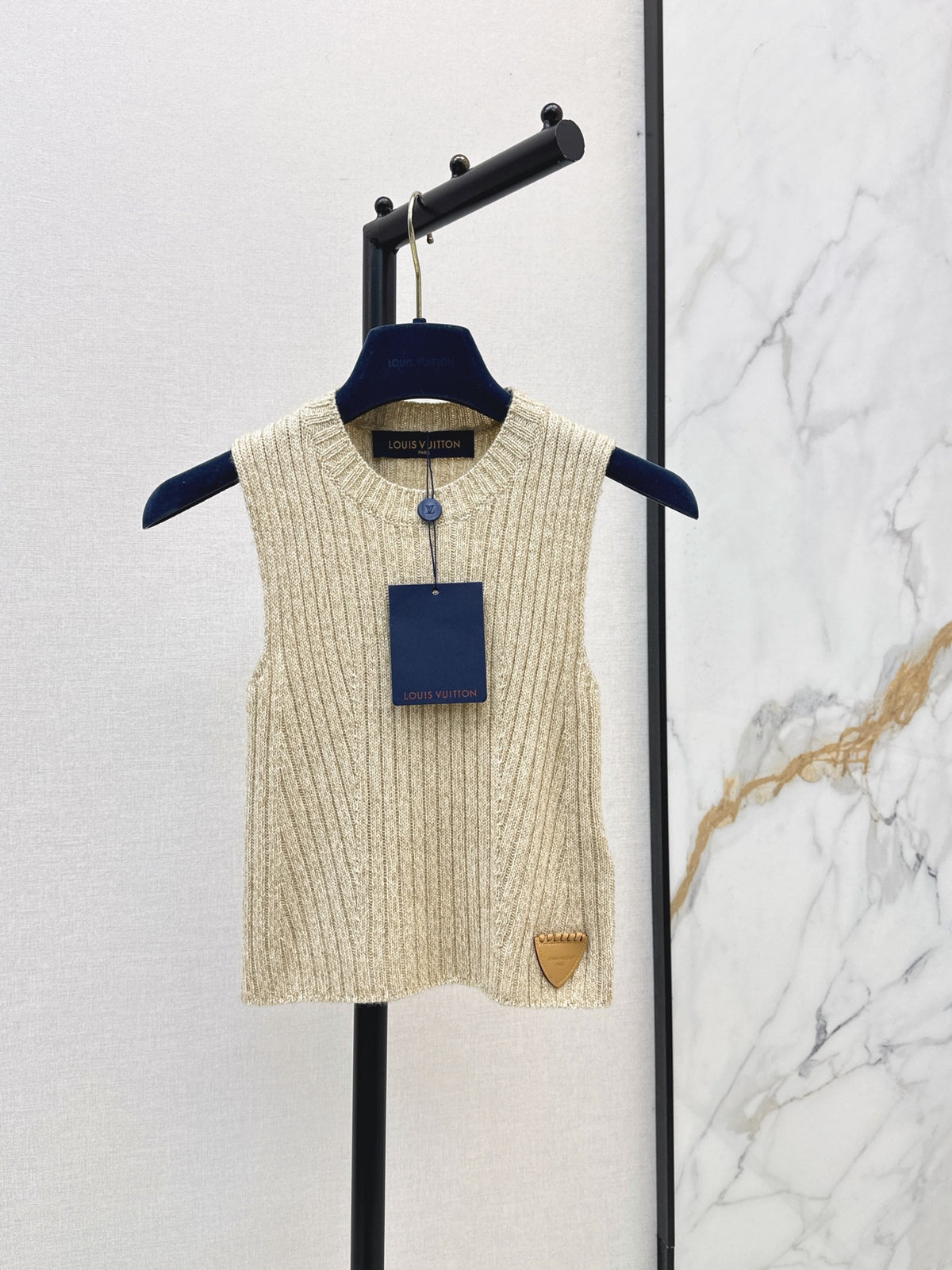 Vertical-Rib Knit Vest