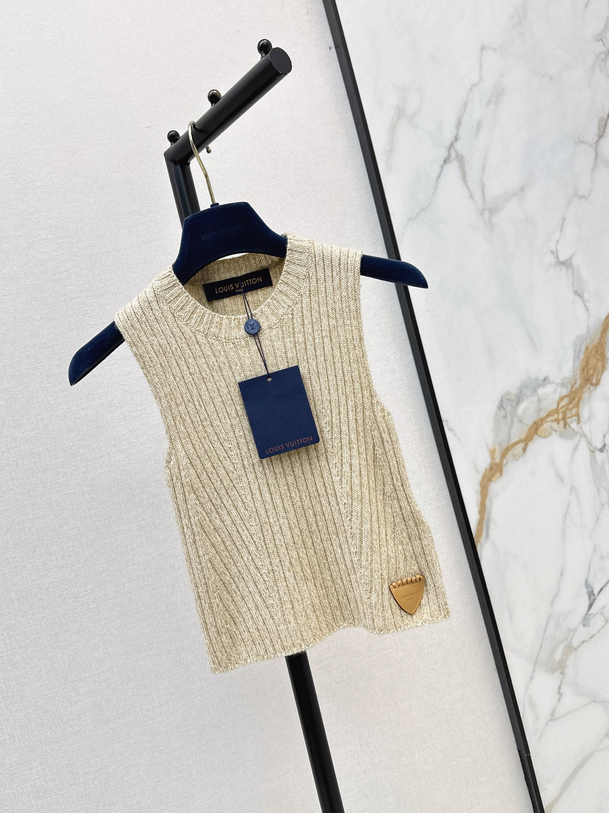 Vertical-Rib Knit Vest