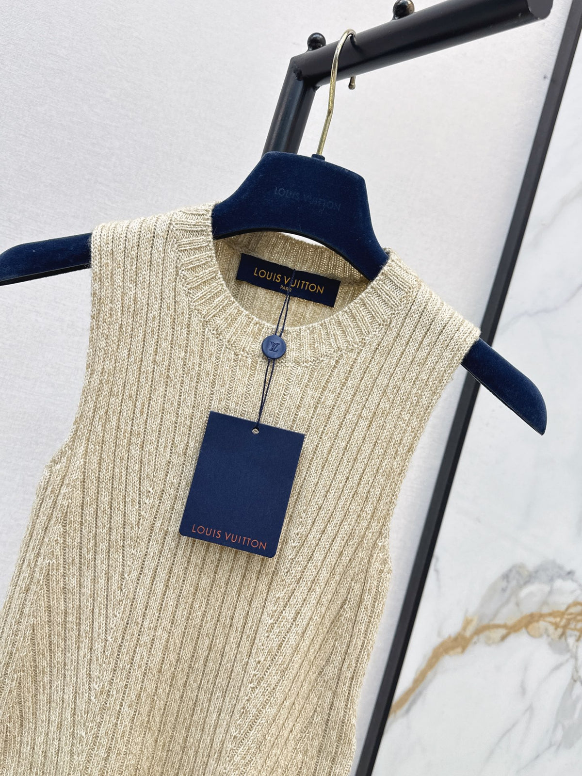 Vertical-Rib Knit Vest