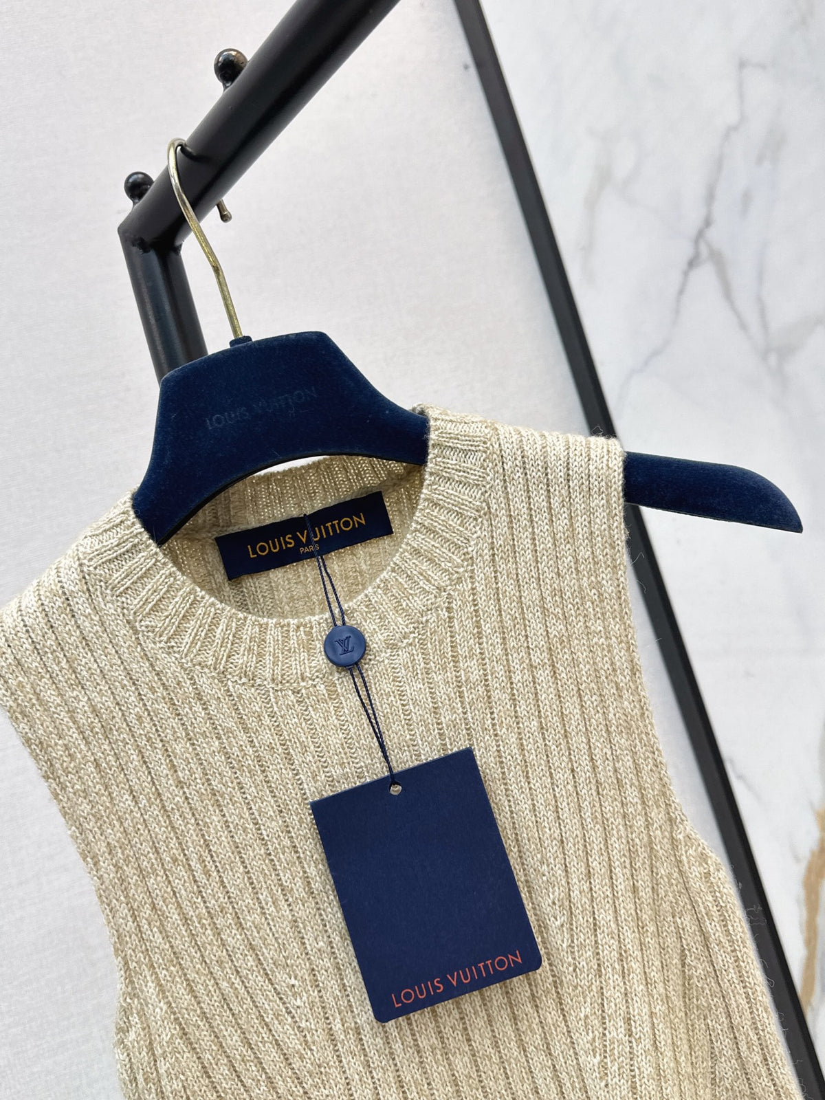 Vertical-Rib Knit Vest