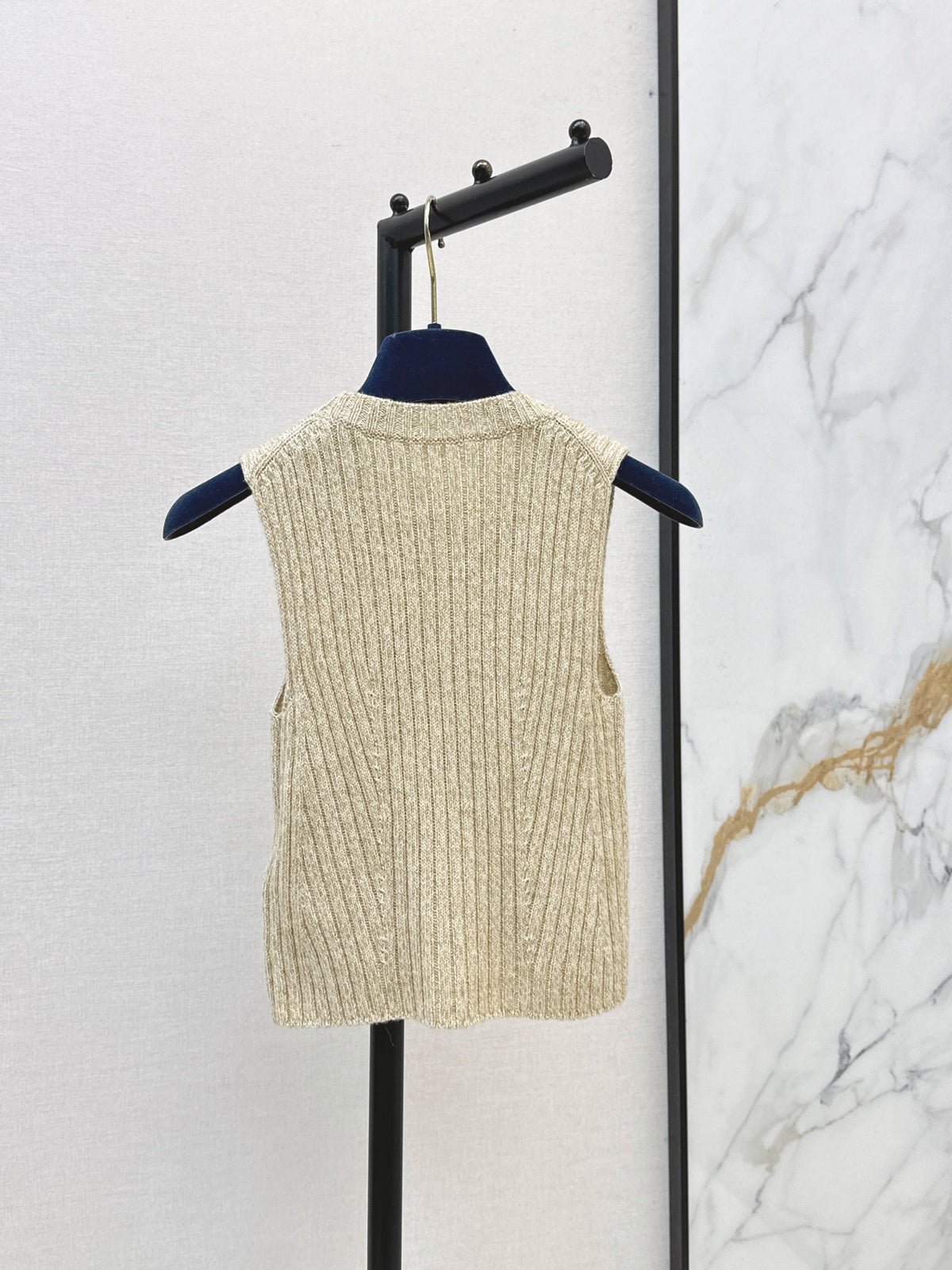 Vertical-Rib Knit Vest