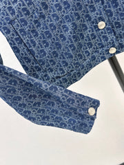 Monogram Denim Cropped Jacket