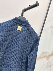 Monogram Denim Cropped Jacket