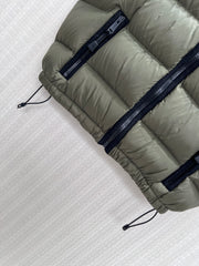 Army Green Stand-Collar Down Vest