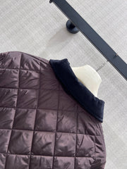 Cropped Diamond-Quilted Padded Jacket