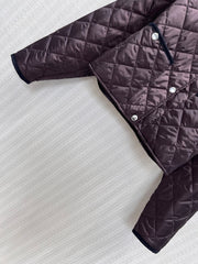 Cropped Diamond-Quilted Padded Jacket