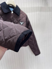Cropped Diamond-Quilted Padded Jacket