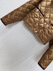 Cropped Diamond-Quilted Padded Jacket