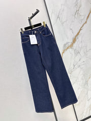 Vintage-wash raw denim jeans