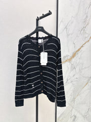 Classic Crew-Neck Knit Cardigan