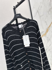 Classic Crew-Neck Knit Cardigan