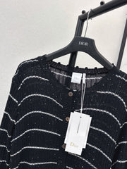 Classic Crew-Neck Knit Cardigan