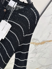 Classic Crew-Neck Knit Cardigan