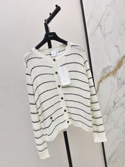 Classic Crew-Neck Knit Cardigan