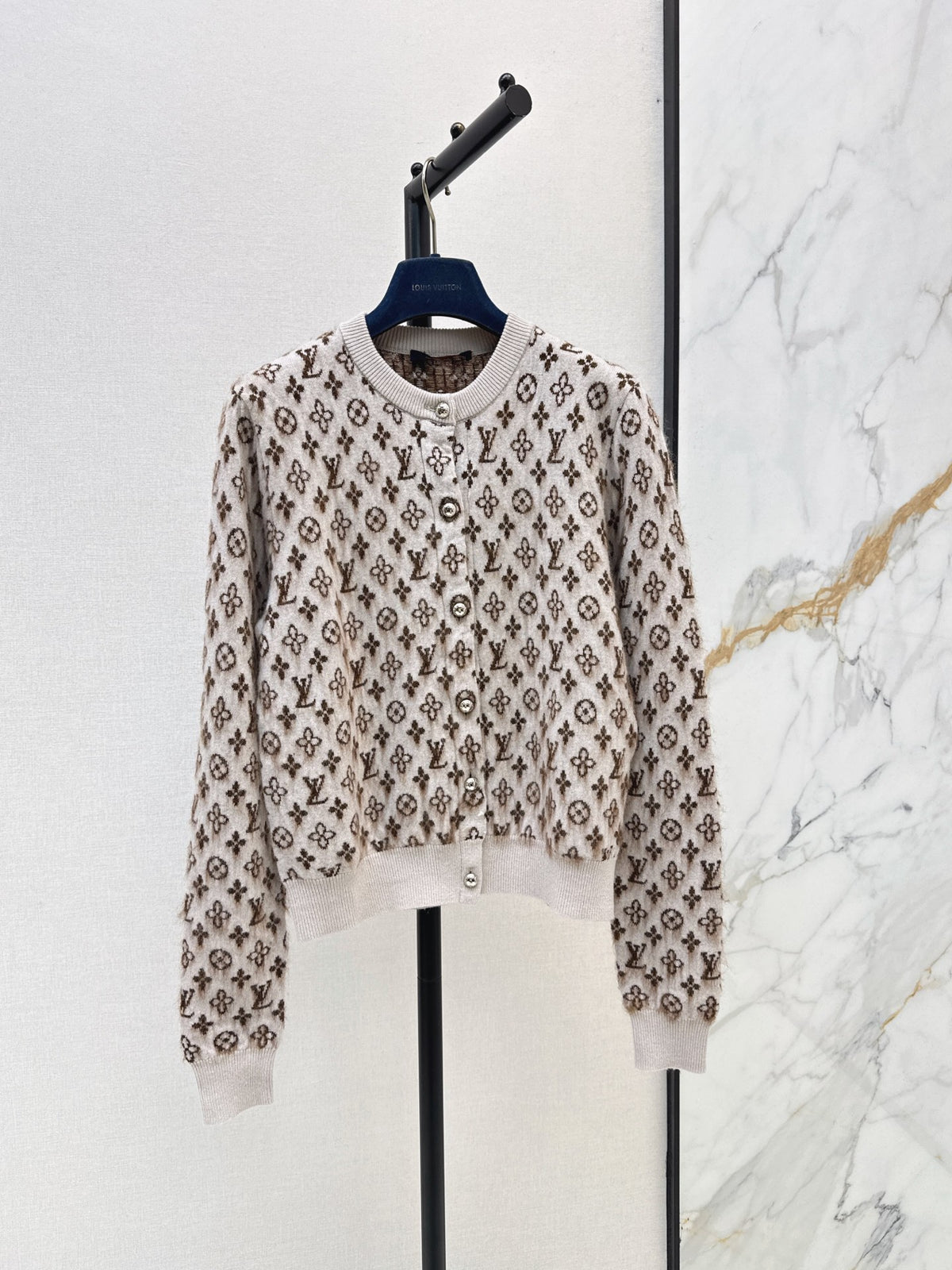 Classic Logo Crew-Neck Cardigan