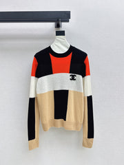 Color-block wool sweater