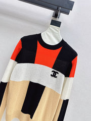 Color-block wool sweater