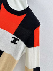 Color-block wool sweater