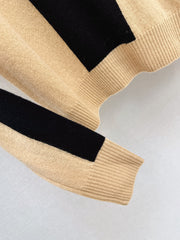 Color-block wool sweater