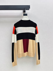 Color-block wool sweater