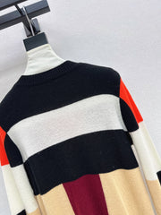 Color-block wool sweater