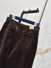 High-Waisted Cuffed Trousers