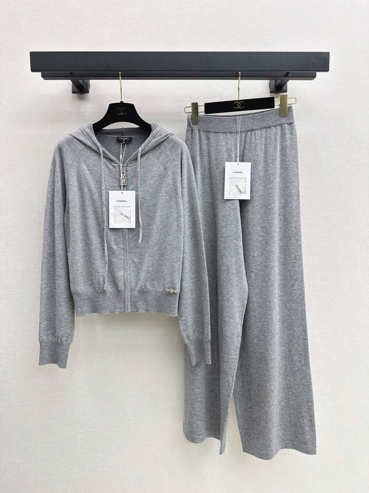 Casual Knitted Hooded Set