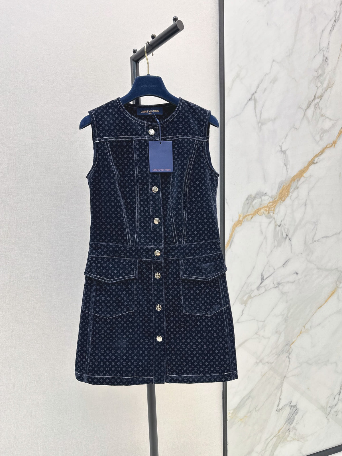 Sleeveless Velvet Dress