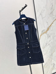 Sleeveless Velvet Dress