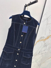 Sleeveless Velvet Dress