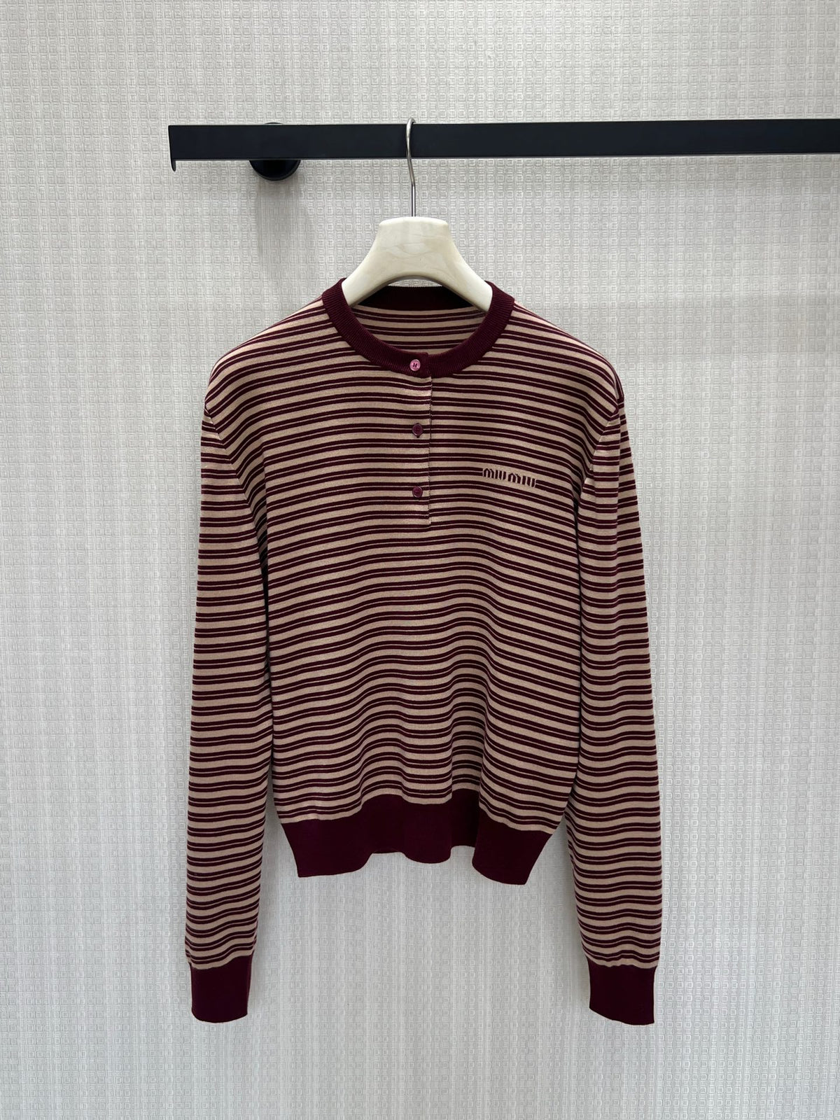 Color-Block Striped Wool Sweater