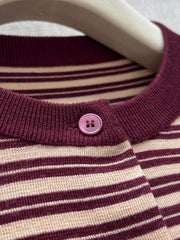 Color-Block Striped Wool Sweater