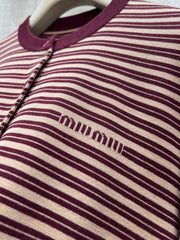 Color-Block Striped Wool Sweater