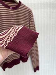 Color-Block Striped Wool Sweater