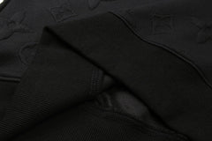 The master personally designed a new fashion brand with embossed monogram logo round neck sweatshirt